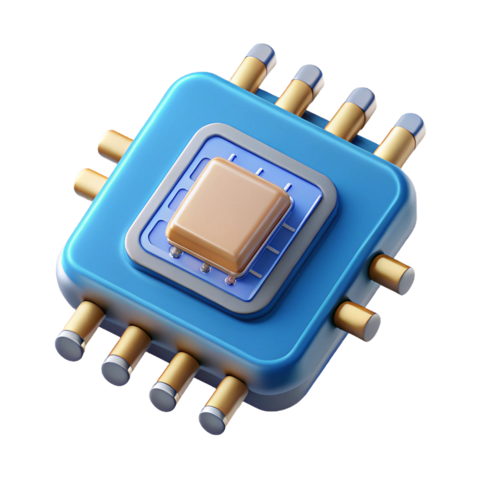 exemplary avant-garde Data chip, circuit board details, technological component. NO BACKGROUND with Transparent Background. crisp png