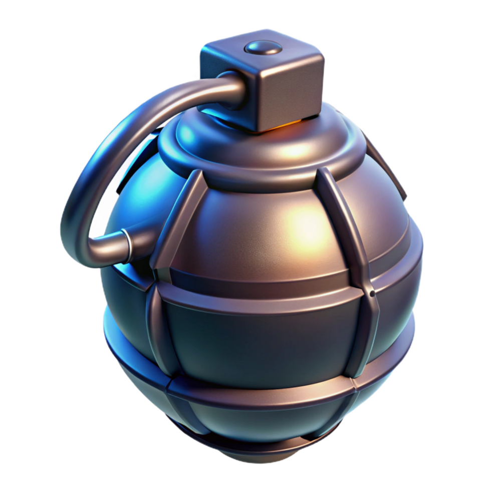 wonderful acclaimed Plasma grenade, explosive device, sci-fi weaponry. NO BACKGROUND with Transparent Background. png