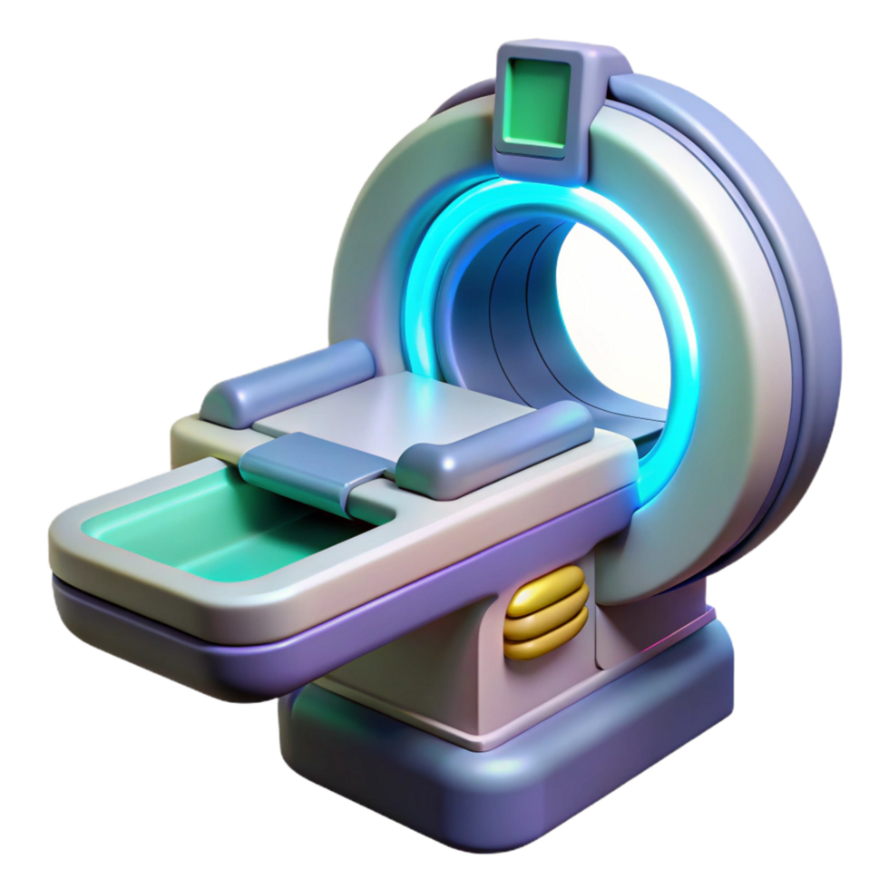 radiant whimsical organic Medical scanner, futuristic device, diagnostic tool. NO BACKGROUND with Transparent Background. expertly shot png
