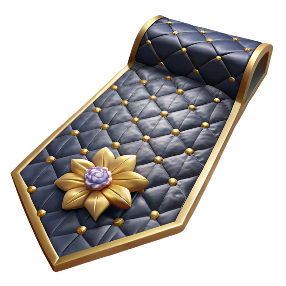 magnificent vintage Quilted Table Runner with Floral Pattern Cutout Element high resolution png