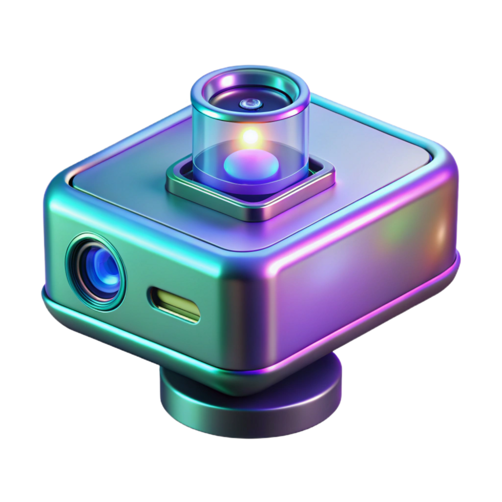 spectacular renaissance Holographic projector, futuristic device, 3D image display. NO BACKGROUND with Transparent Background. sharp png