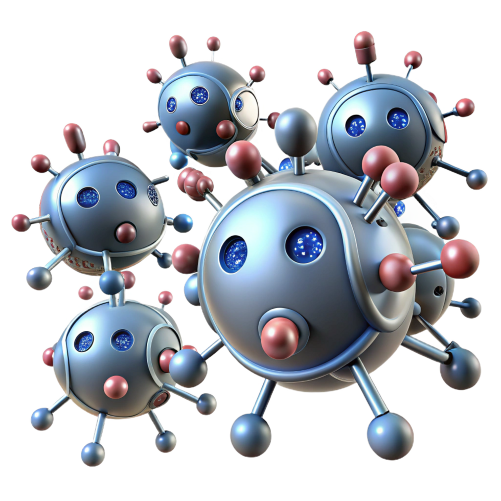 dreamy impressive Nanobot swarm, microscopic robots, medical technology. NO BACKGROUND with Transparent Background. gallery standard png