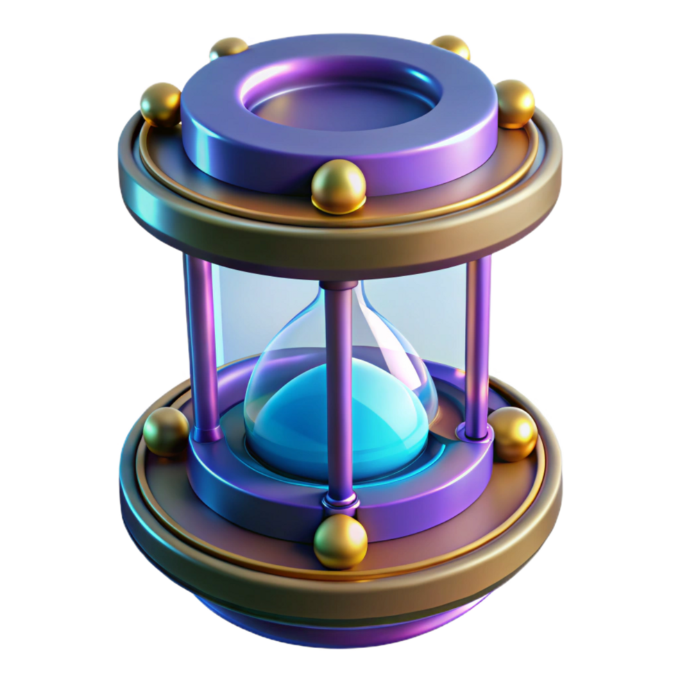alluring distinguished Time travel device, futuristic gadget, temporal manipulation. NO BACKGROUND with Transparent Background. png