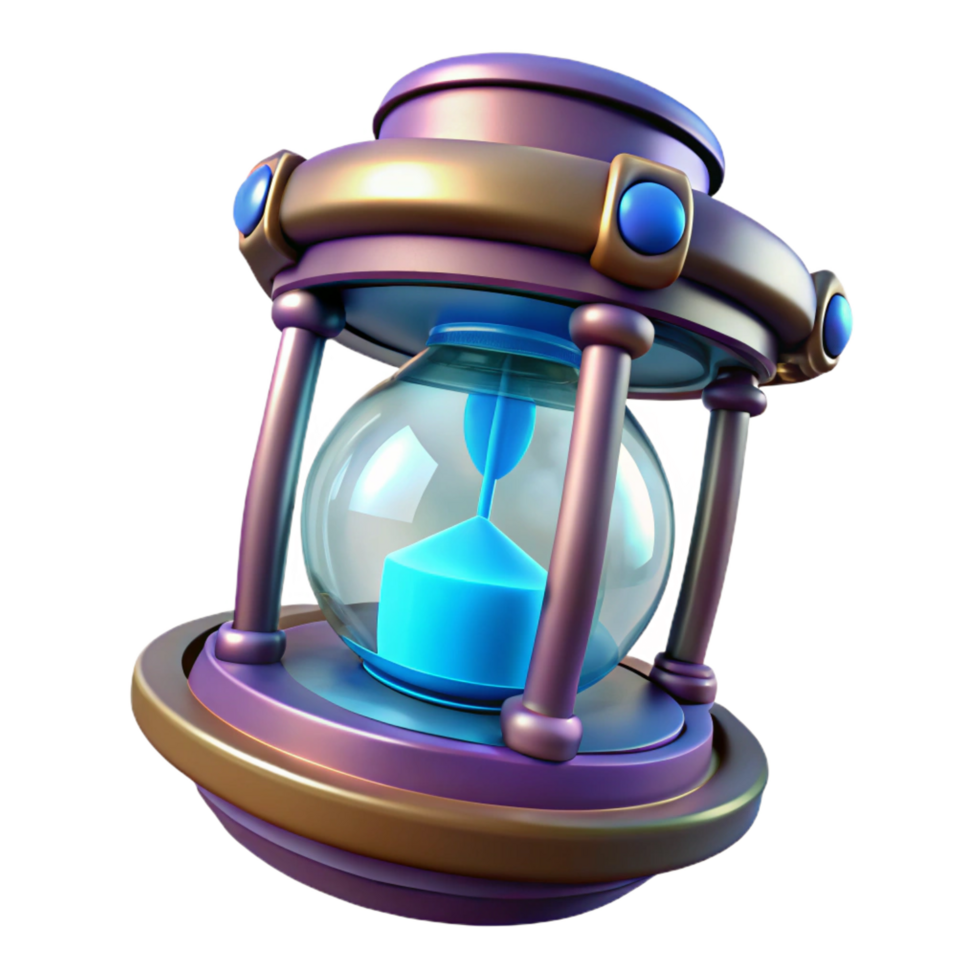 rare artistic Time travel device, futuristic gadget, temporal manipulation. NO BACKGROUND with Transparent Background. expertly shot png