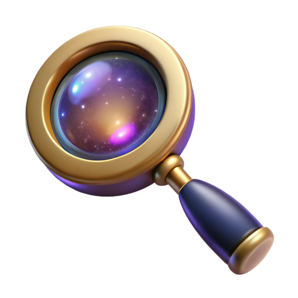 dramatic creative Realistic Magnifying Glass Zoom Effect Isolated original png
