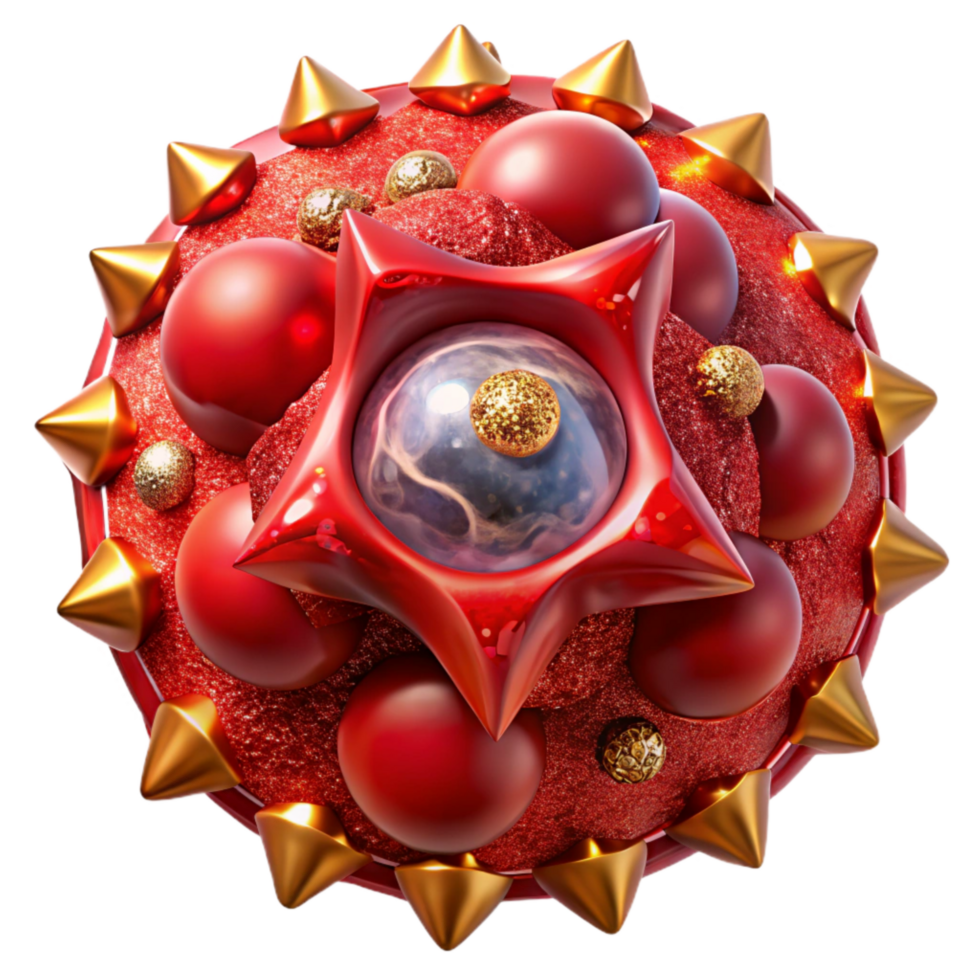 serene traditional Red Blood Cell Fractal Pattern Cutout Isolated high quality png