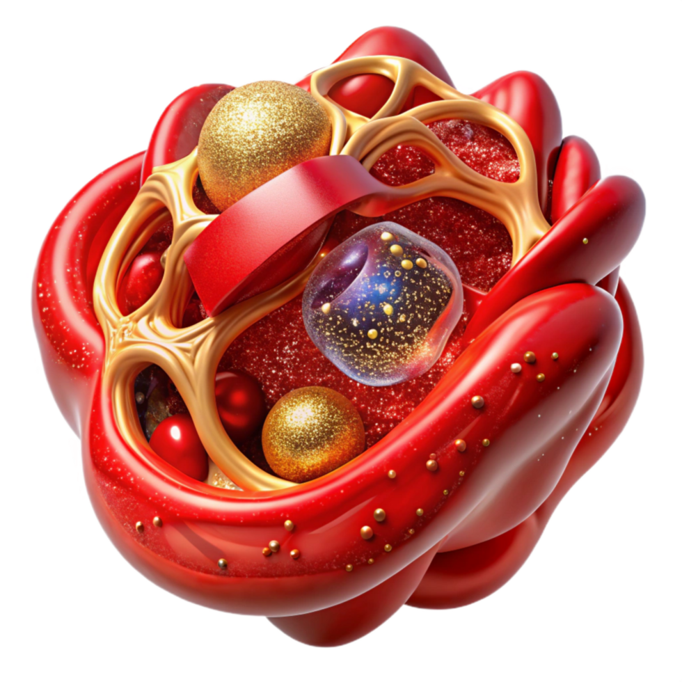 extraordinary minimalist Red Blood Vessel Fractal Design Cutout Transparent Background genuine png