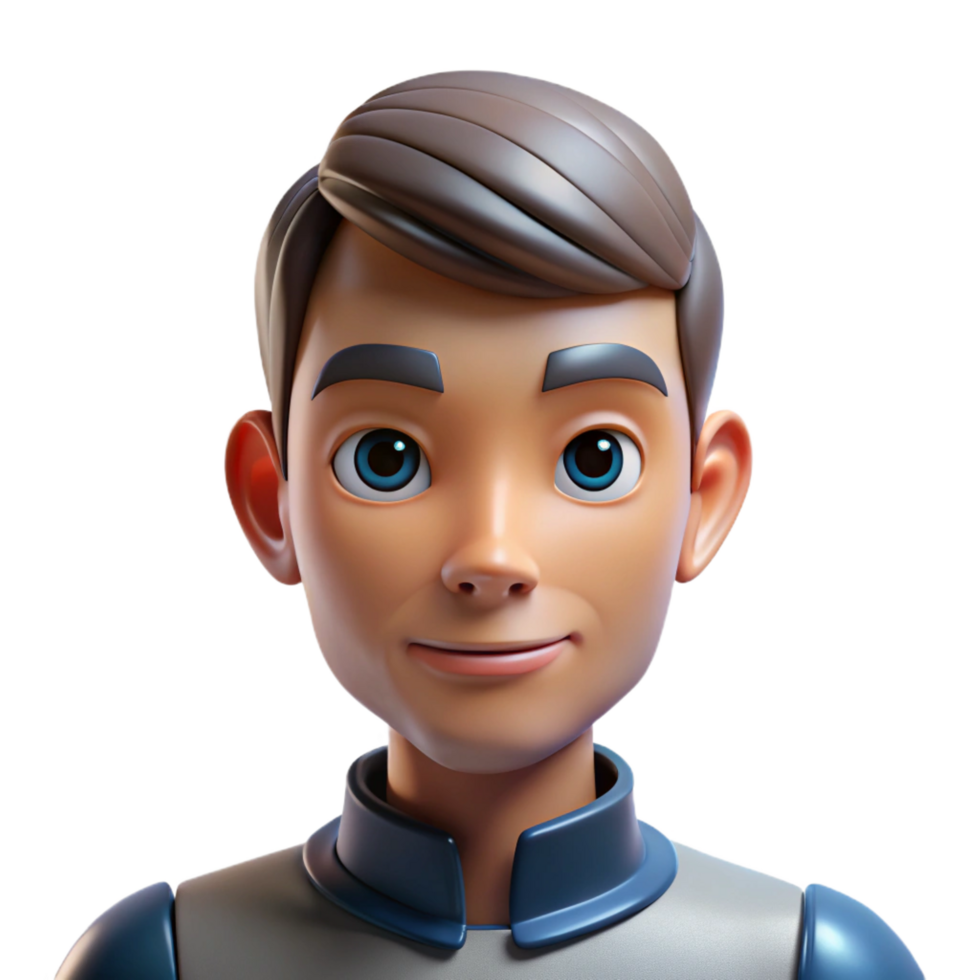 dazzling inspired Android head, realistic human features, synthetic skin, advanced AI. NO BACKGROUND with Transparent Background. png