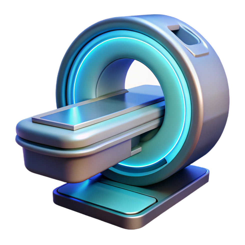 dynamic splendid Futuristic medical scanner, advanced technology, diagnostic tool, sleek design. NO BACKGROUND with Transparent Background. ultra HD png