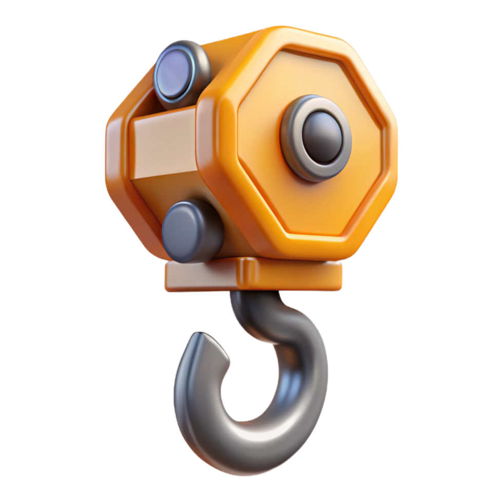 dramatic passionate avant-garde Construction crane hook NO BACKGROUND with Transparent Background. luxury png