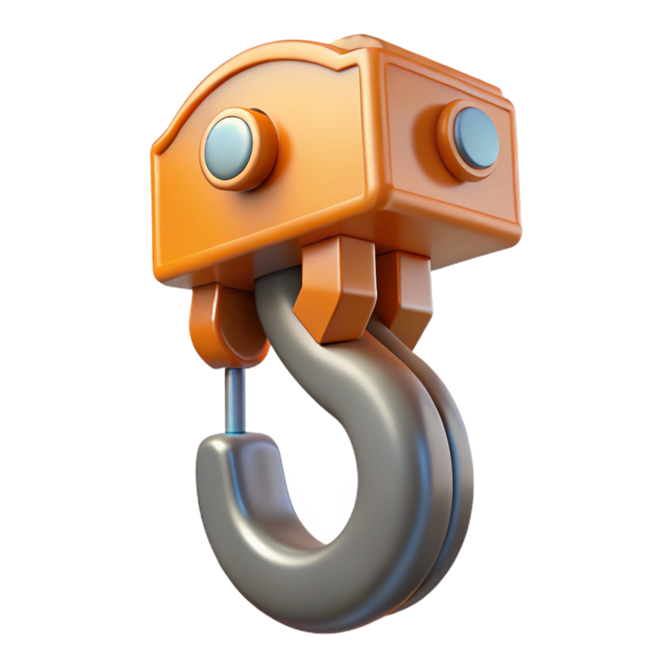 breathtaking retro Construction crane hook NO BACKGROUND with Transparent Background. perfect clarity png
