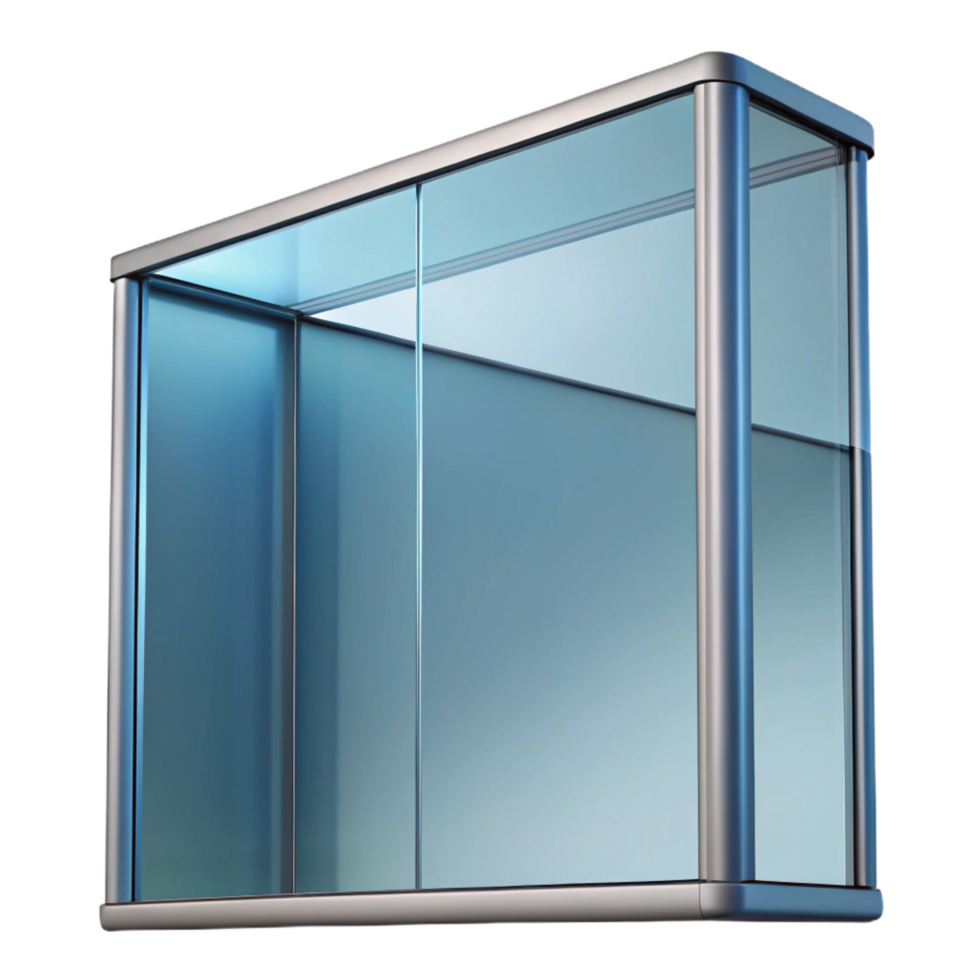 romantic spectacular Glass curtain wall panel NO BACKGROUND with Transparent Background. expertly shot png