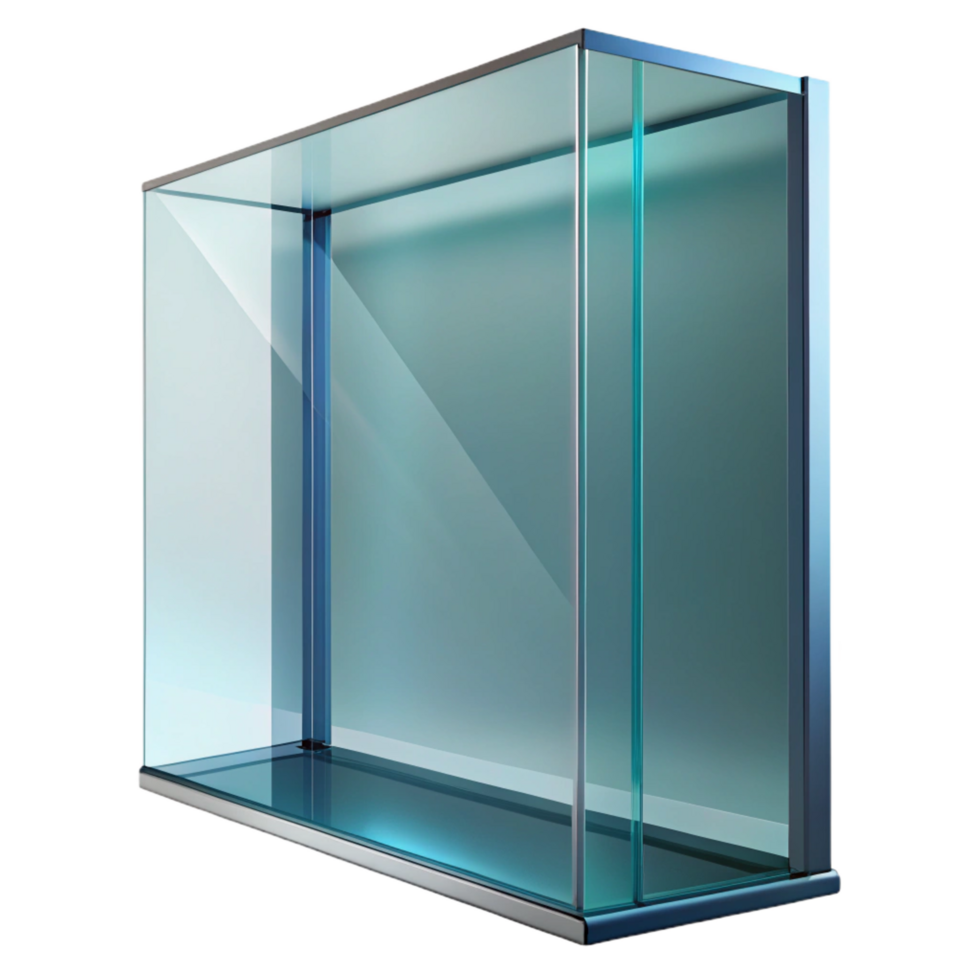 intense sumptuous Glass curtain wall panel NO BACKGROUND with Transparent Background. museum quality png