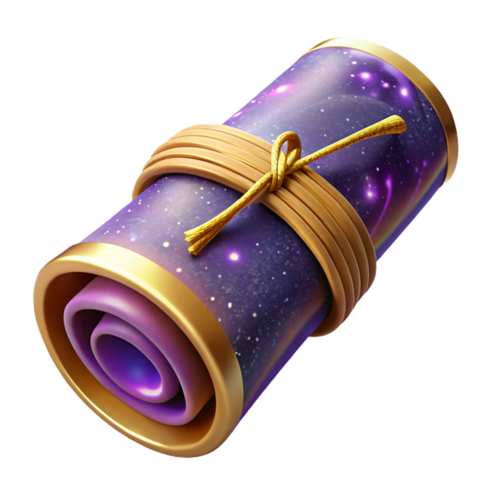 elegant abstract Rolled Up Map Tied with String Cutout authentic png