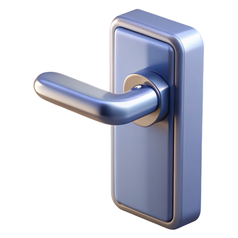 beautiful acclaimed Modern minimalist door handle NO BACKGROUND with Transparent Background. png