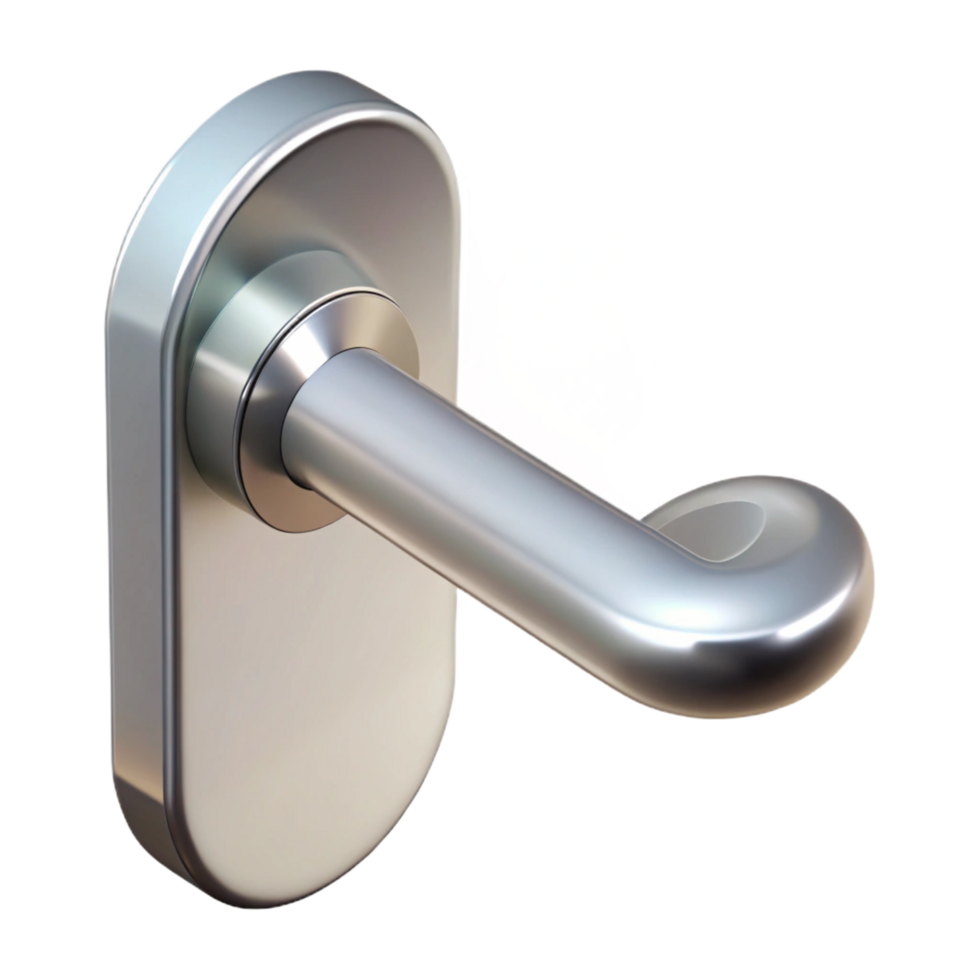 elegant peaceful rustic Modern minimalist door handle NO BACKGROUND with Transparent Background. precision png