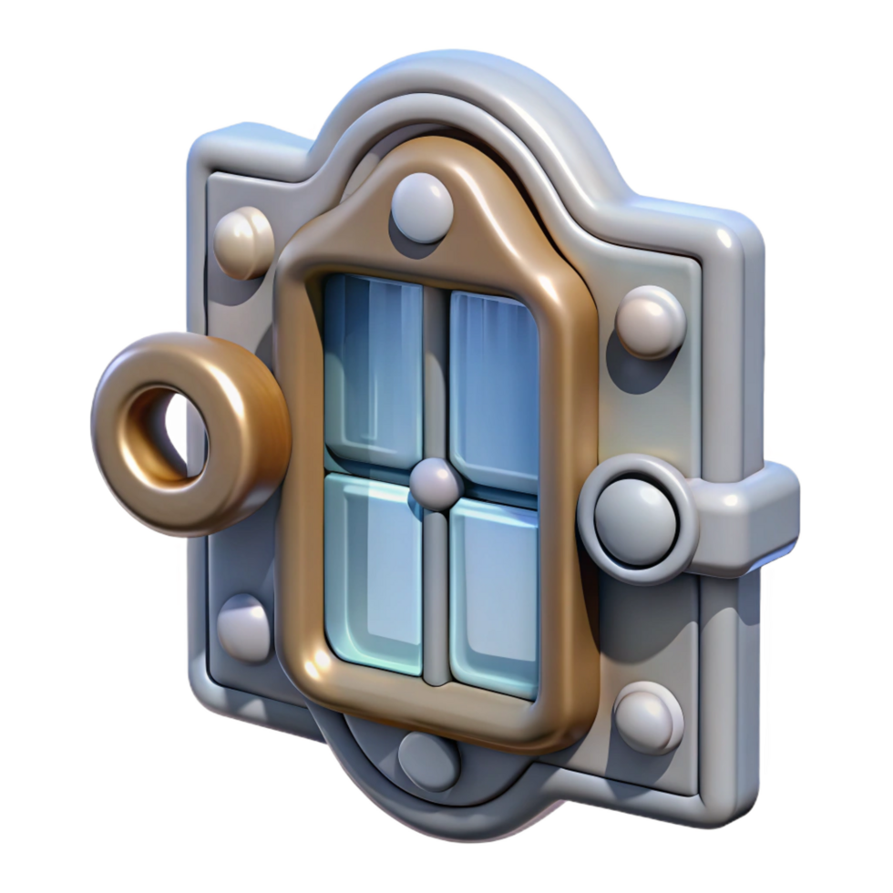 captivating acclaimed Victorian style window latch NO BACKGROUND with Transparent Background. png