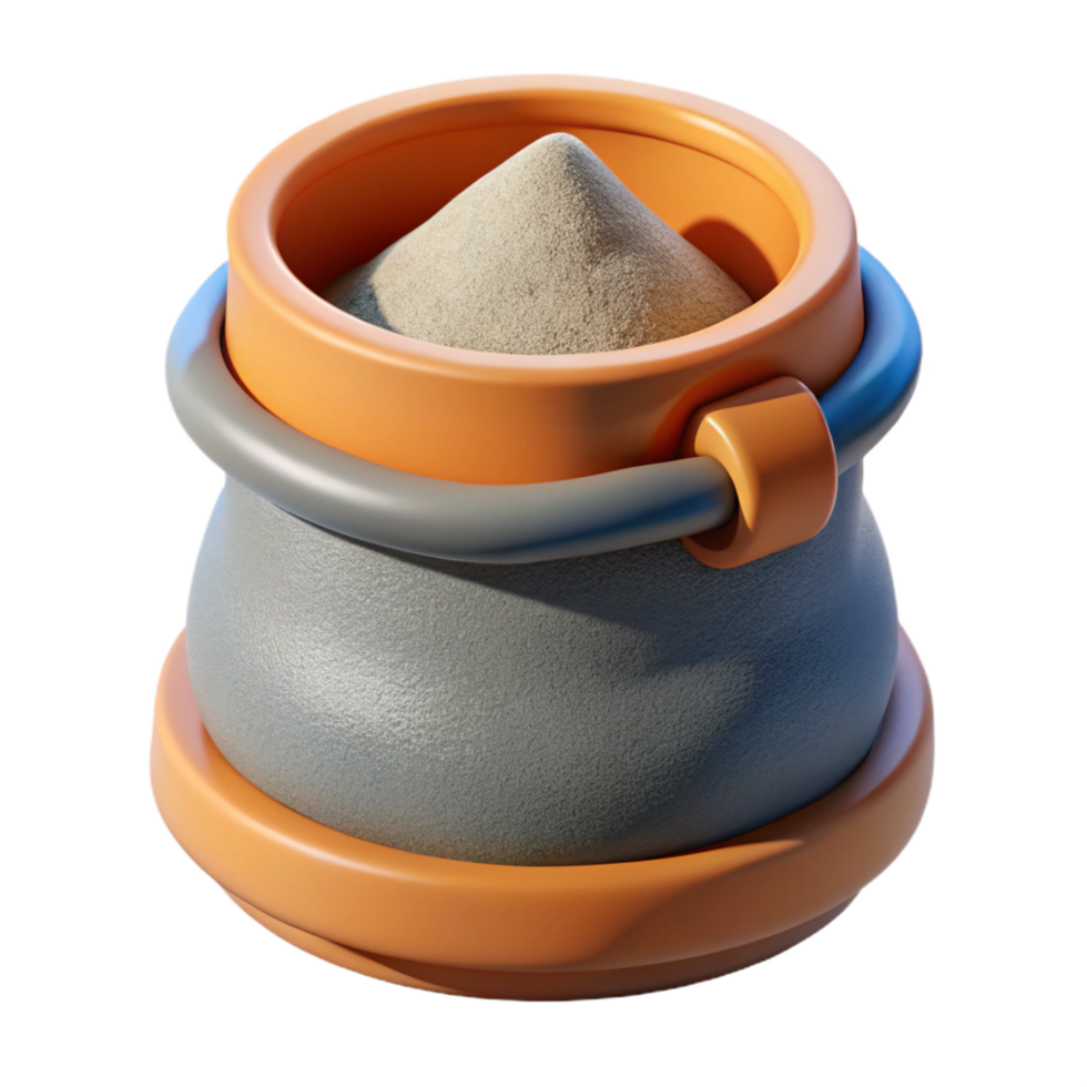 notable impressionist Bag of concrete mix NO BACKGROUND with Transparent Background. museum quality png