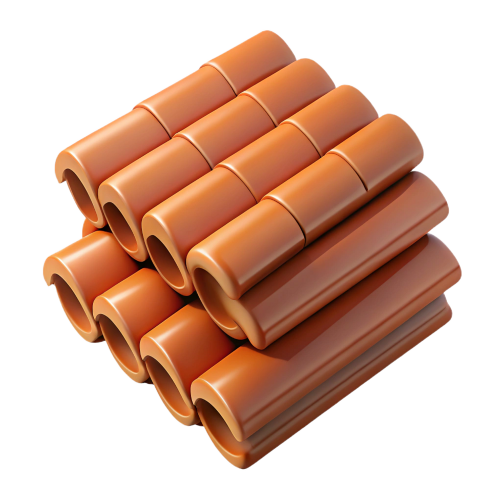 fascinating contemporary Stack of roof tiles NO BACKGROUND with Transparent Background. exclusive png