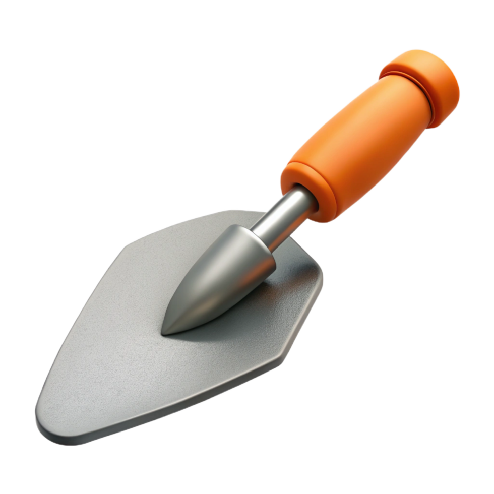 standout modern Trowel with concrete residue NO BACKGROUND with Transparent Background. precision png