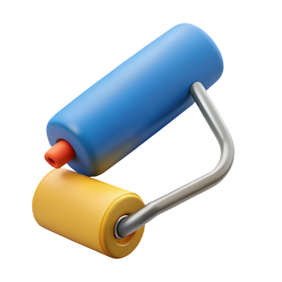 playful fascinating Paint roller NO BACKGROUND with Transparent Background. top-tier png