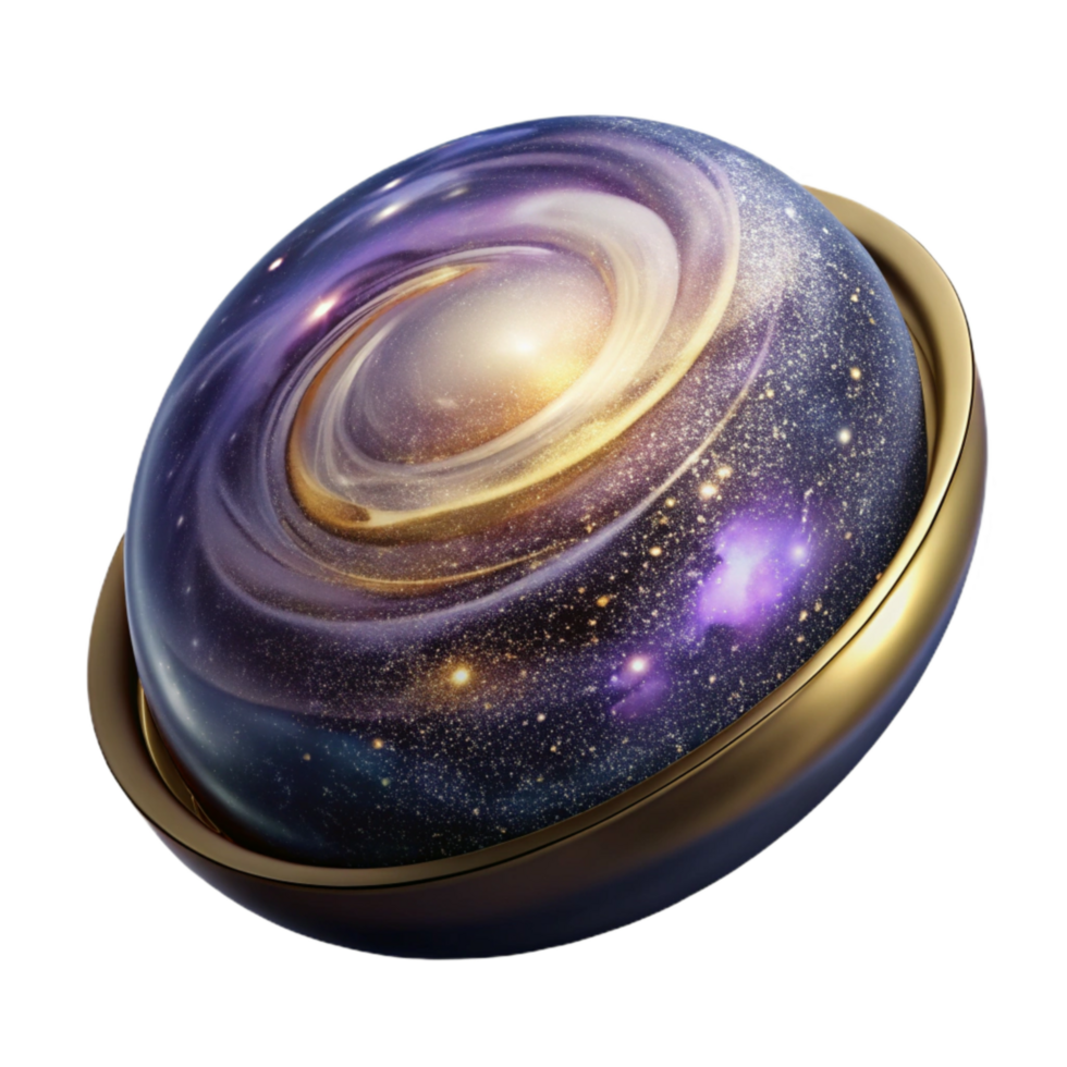serene creative Rotating Galaxy Timelapse Cutout Transparent Background original png