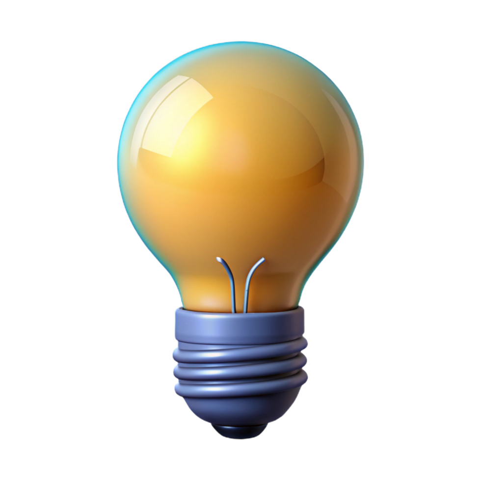 wonderful harmonious renaissance Light bulb NO BACKGROUND with Transparent Background. professional png
