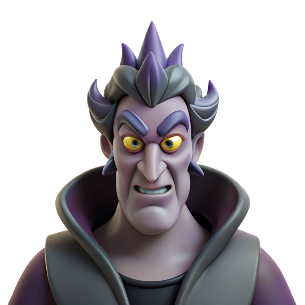 gorgeous tropical Hades, God of the Underworld, stern expression, NO BACKGROUND with Transparent Background. detailed png