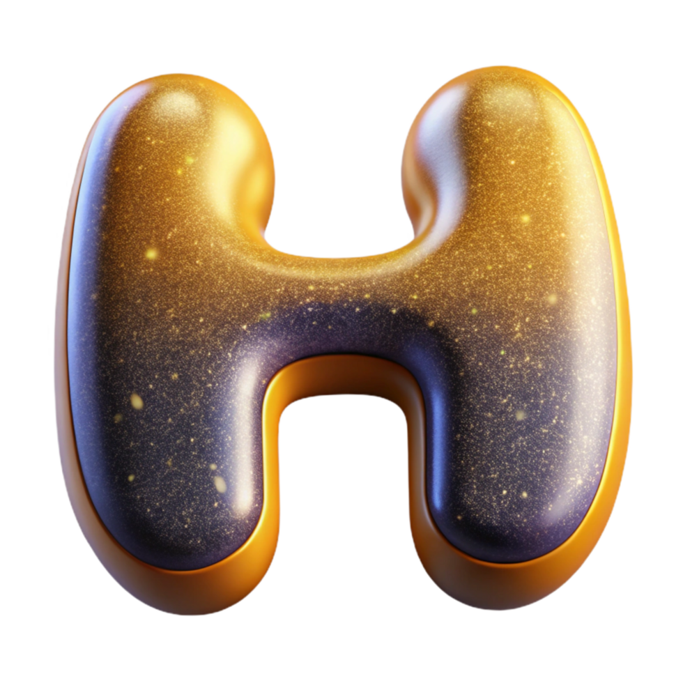 stunning traditional Rounded Letter H Isolated Soft Shadow Effect png