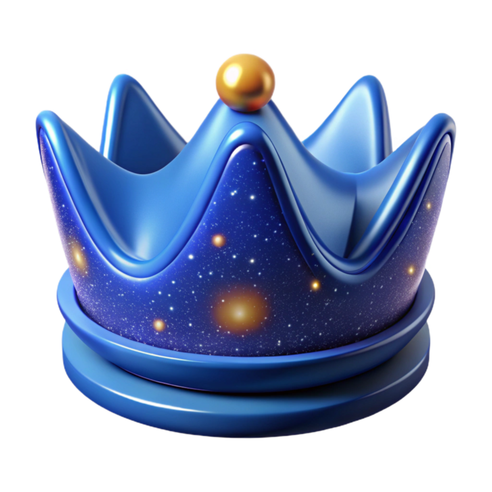 wonderful modern Royal Blue Crown Icon Transparent Background authentic png