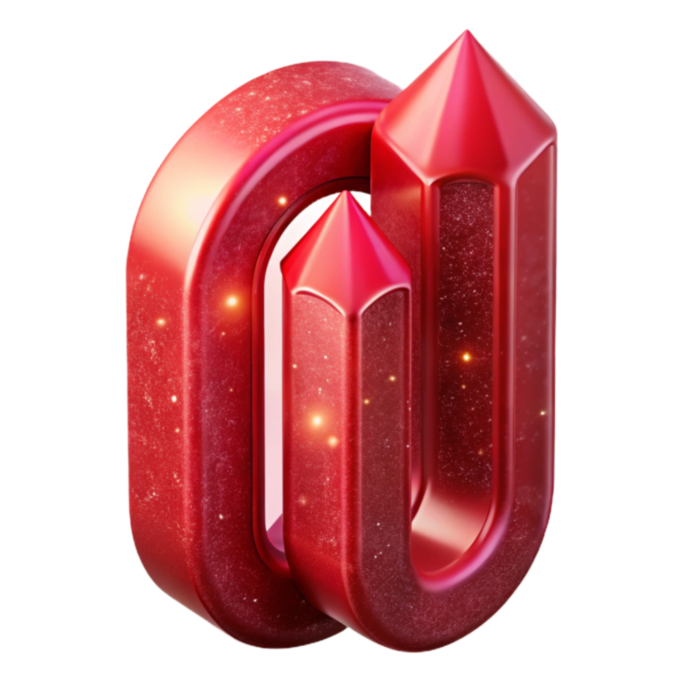 stunning contemporary Ruby Red Modern Font Vertical Bar Isolated on Transparent Background high quality png