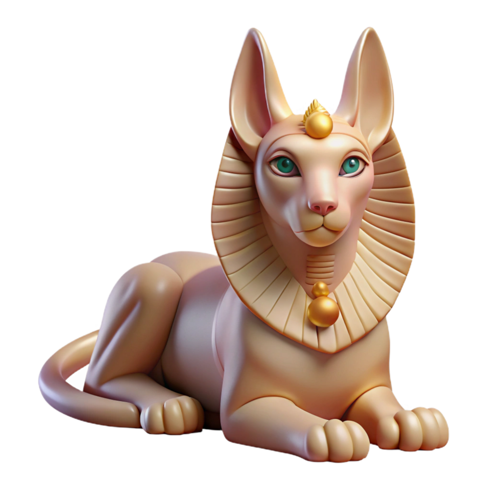dazzling rare Sphinx, mythical creature, riddle, NO BACKGROUND with Transparent Background. png