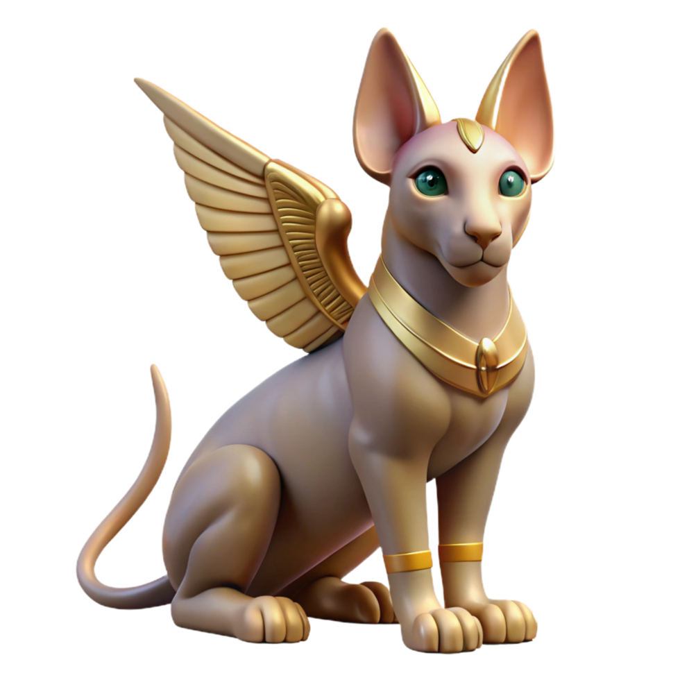 romantic majestic Sphinx, mythical creature, riddle, NO BACKGROUND with Transparent Background. gallery standard png