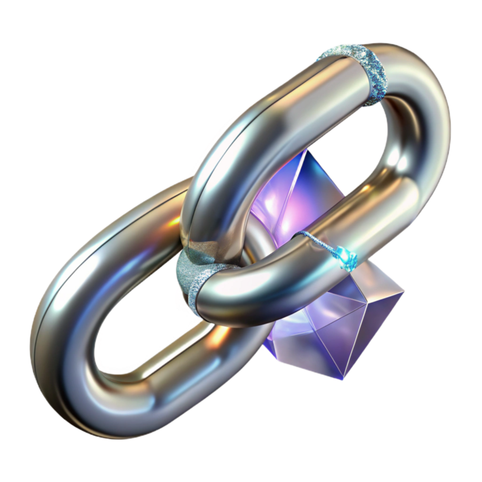 beautiful abstract Silver Chain Link Broken Piece Transparent Element premium png