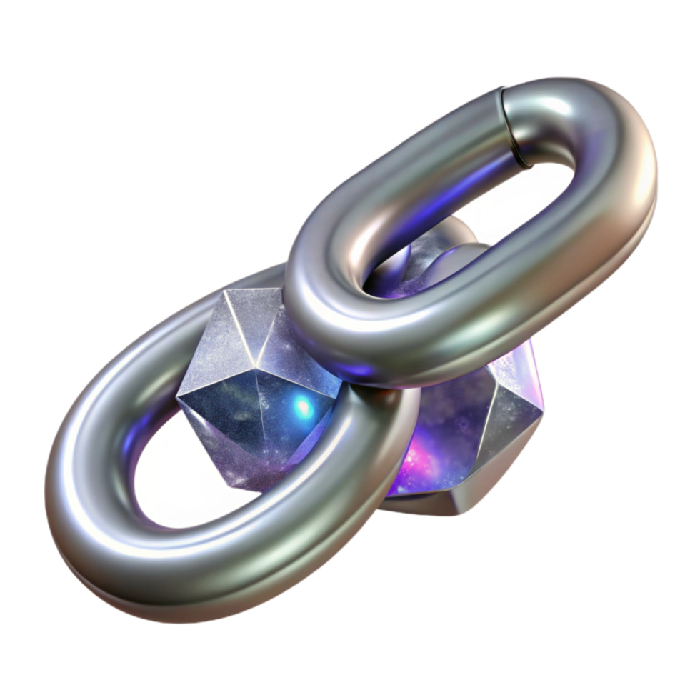 dramatic minimalist Silver Chain Link Broken Piece Transparent Element professional png