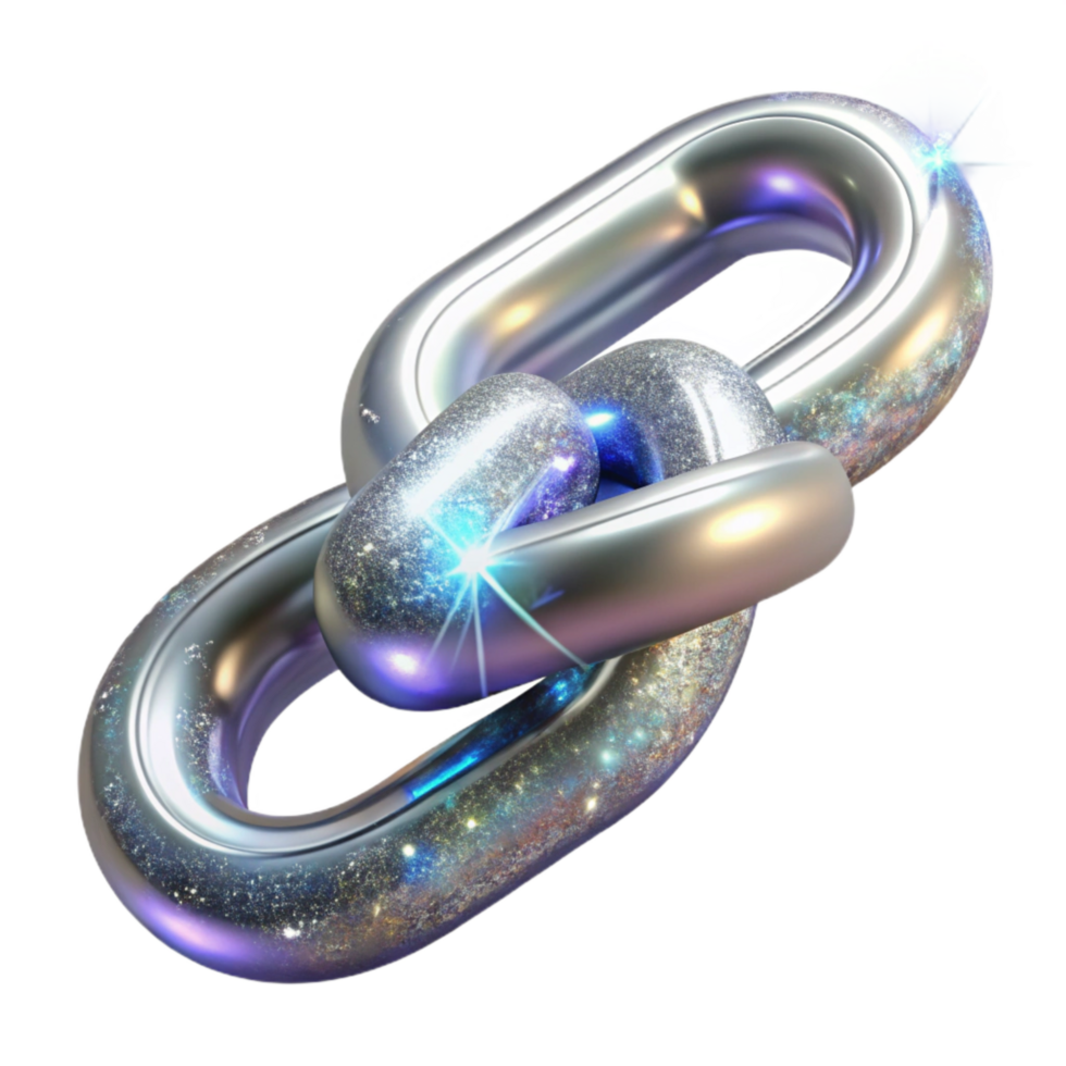 wonderful abstract Silver Metal Chain Links Transparent Background high quality png