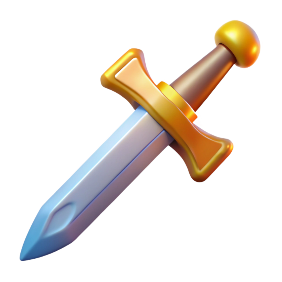 elegant notable Excalibur, King Arthur's sword, NO BACKGROUND with Transparent Background. png
