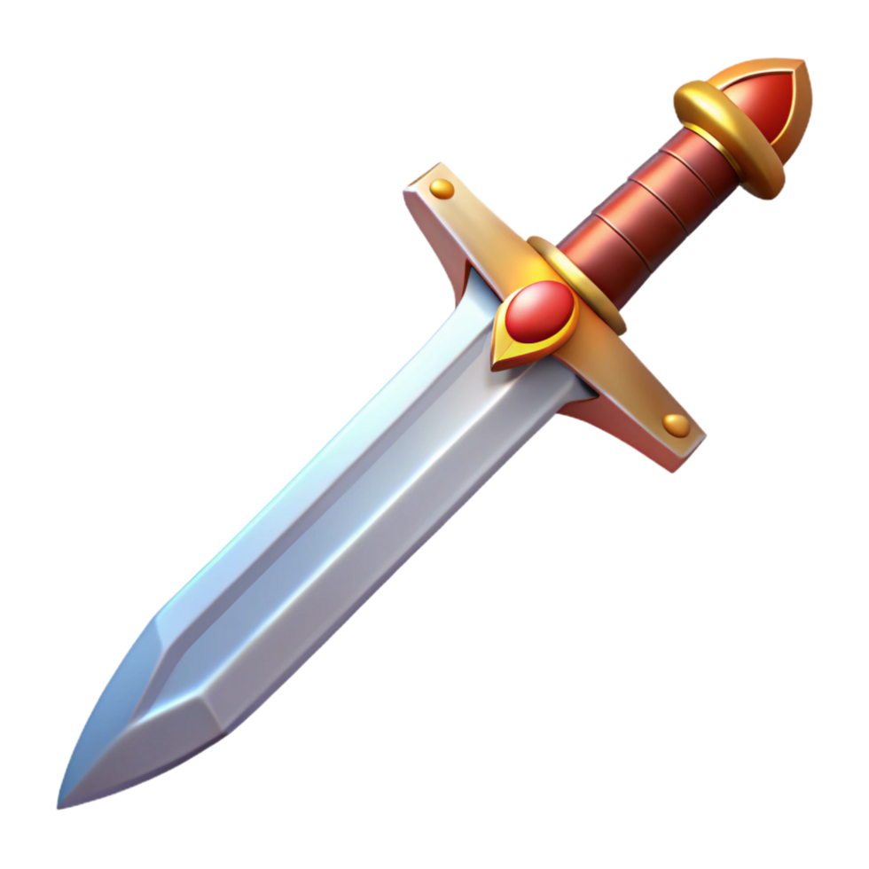 stunning bold gothic Excalibur, King Arthur's sword, NO BACKGROUND with Transparent Background. top-tier png