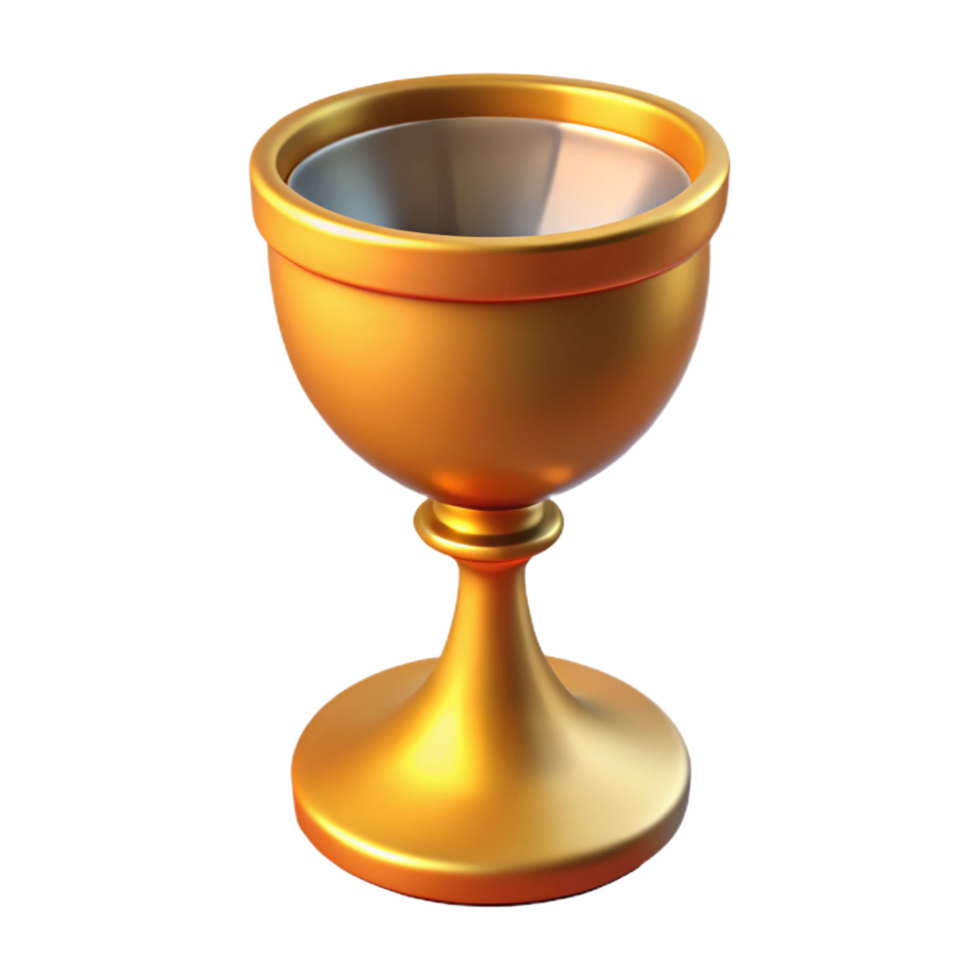 pristine passionate vintage Holy Grail, chalice, Christian mythology, NO BACKGROUND with Transparent Background. crisp png
