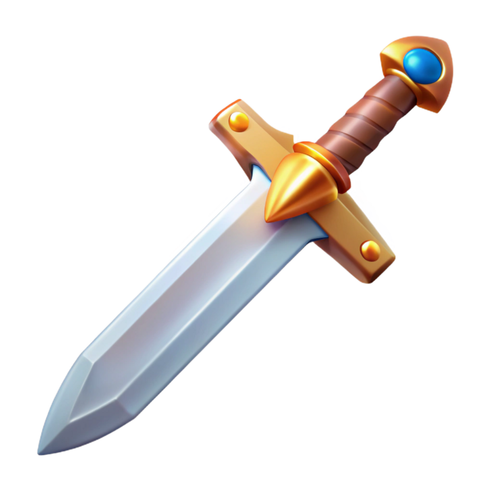 wonderful distinguished Excalibur, King Arthur's sword, NO BACKGROUND with Transparent Background. png