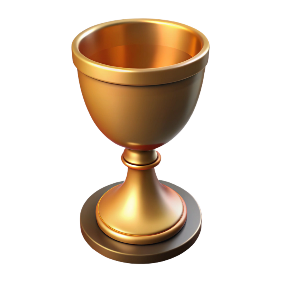stunning tranquil mid-century Holy Grail, chalice, Christian mythology, NO BACKGROUND with Transparent Background. masterfully captured png