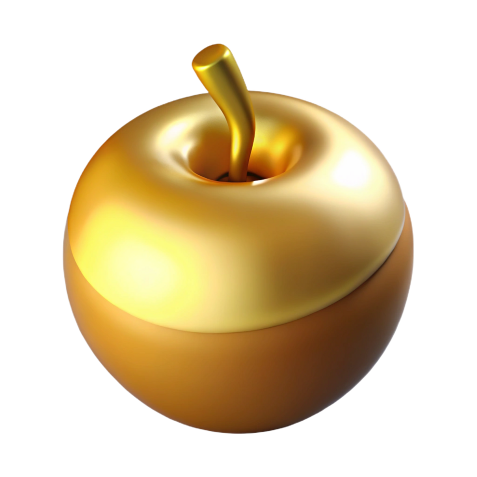 immaculate unparalleled Golden Apple of Discord, Trojan War, NO BACKGROUND with Transparent Background. png