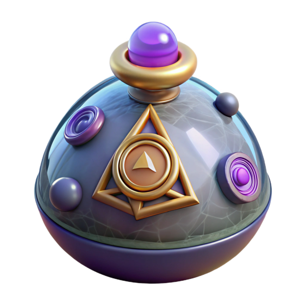 exceptional retro Philosopher's Stone, alchemy, NO BACKGROUND with Transparent Background. original png