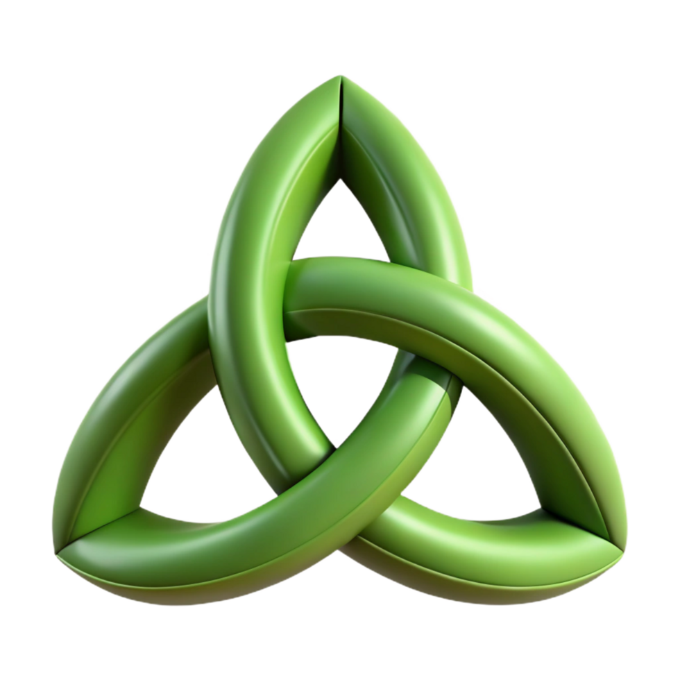 joyful enchanting Triquetra, Celtic symbol, trinity knot, NO BACKGROUND with Transparent Background. handcrafted png