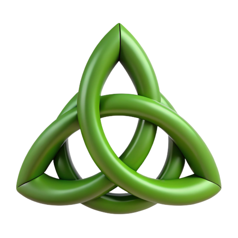 ethereal extraordinary Triquetra, Celtic symbol, trinity knot, NO BACKGROUND with Transparent Background. refined png