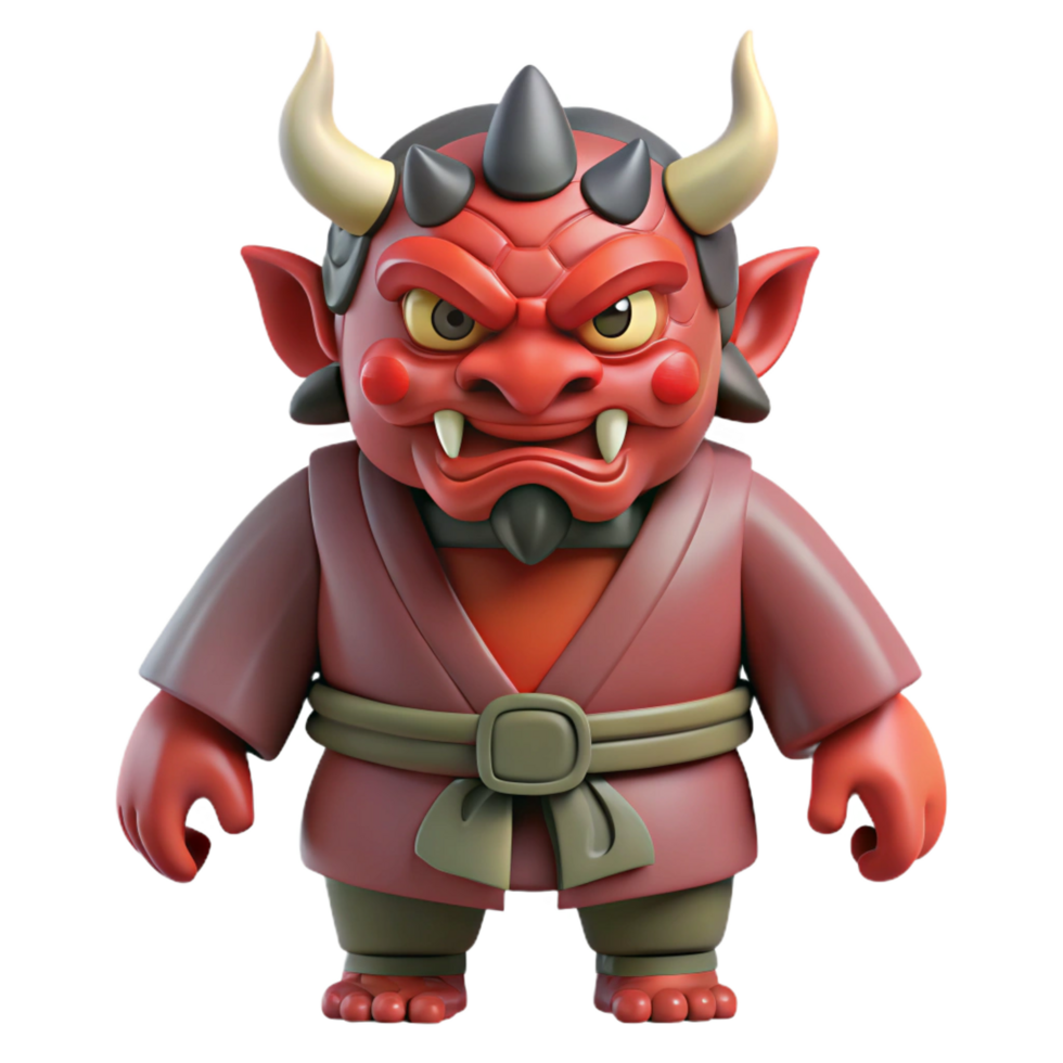 splendid notable Oni, Japanese demon, ogre, NO BACKGROUND with Transparent Background. png