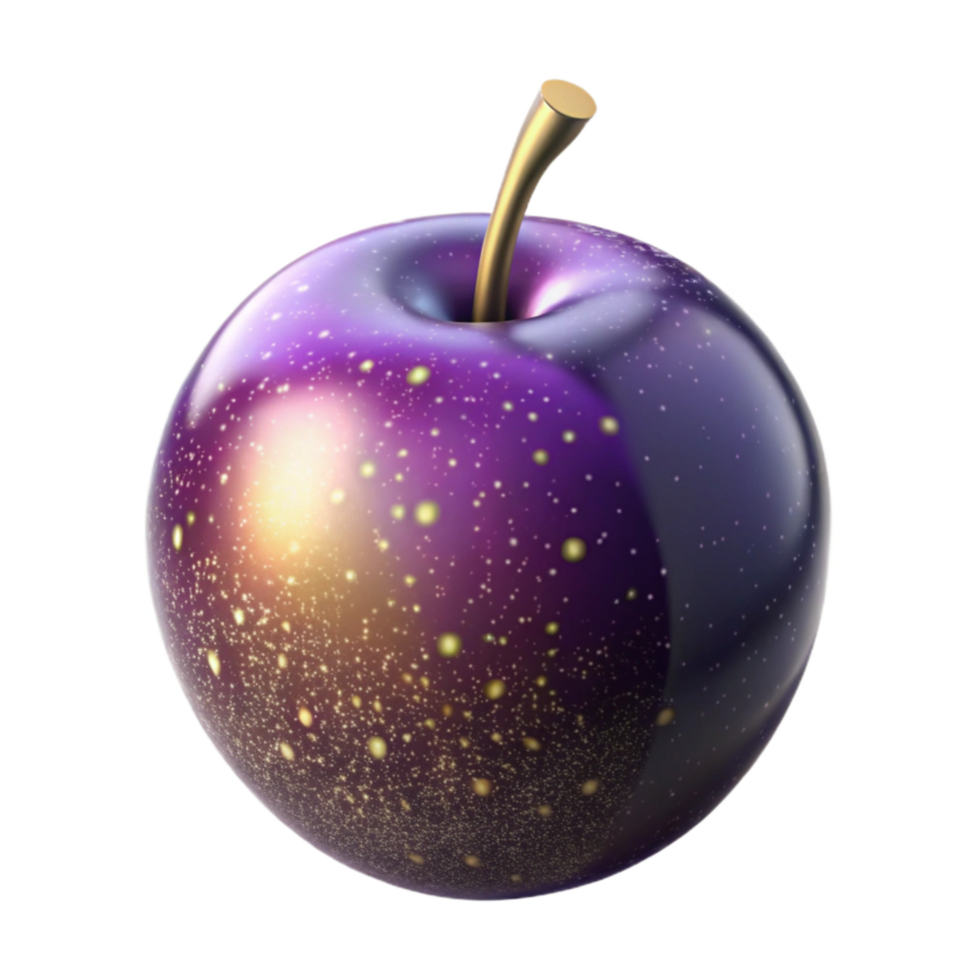 serene abstract Single Plum Side View Isolated original png