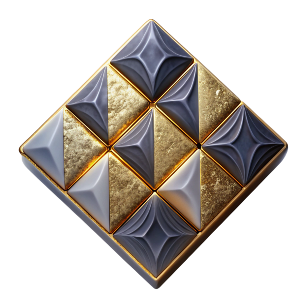 elegant rustic Square Mosaic Tile Pattern Repeating Transparent Background Isolated high quality png