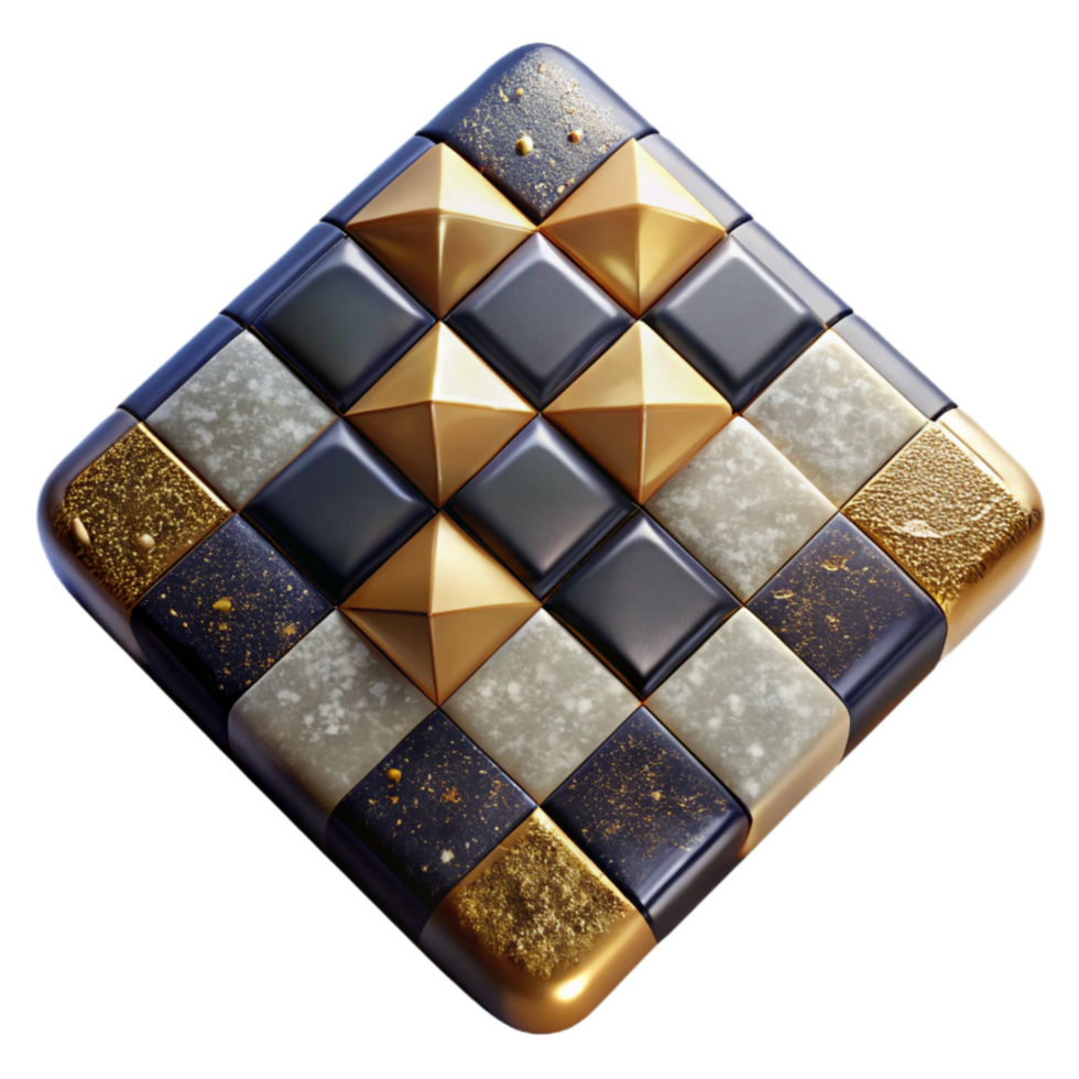 vibrant traditional Square Mosaic Tile Pattern Repeating Transparent Background Isolated genuine png