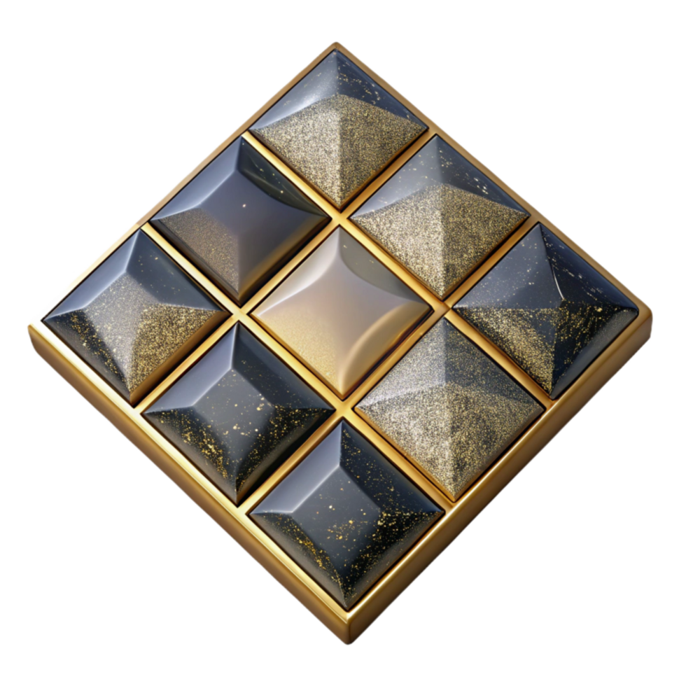 serene creative Square Mosaic Tile Pattern Repeating Transparent Background Isolated original png